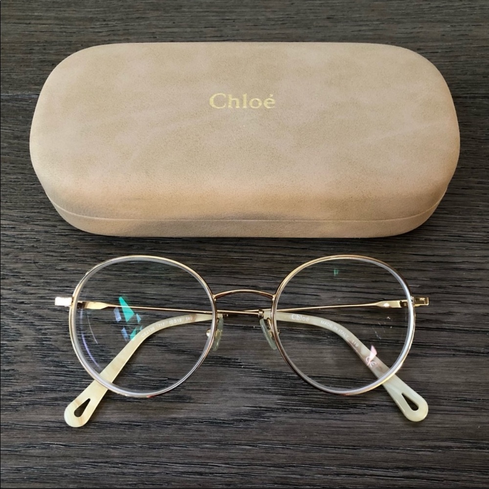 COPY - Chloe Palma Pantos Oval Gold Frame Eyeglasses
